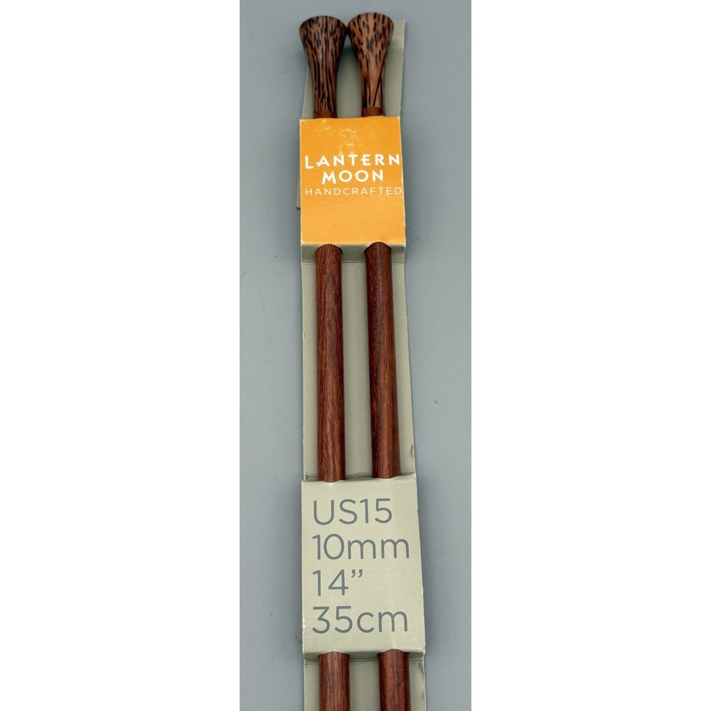 Lantern Moon Handcrafted Rosewood Crochet Knitting Needles‎ US 15 10mm 14" 35cm